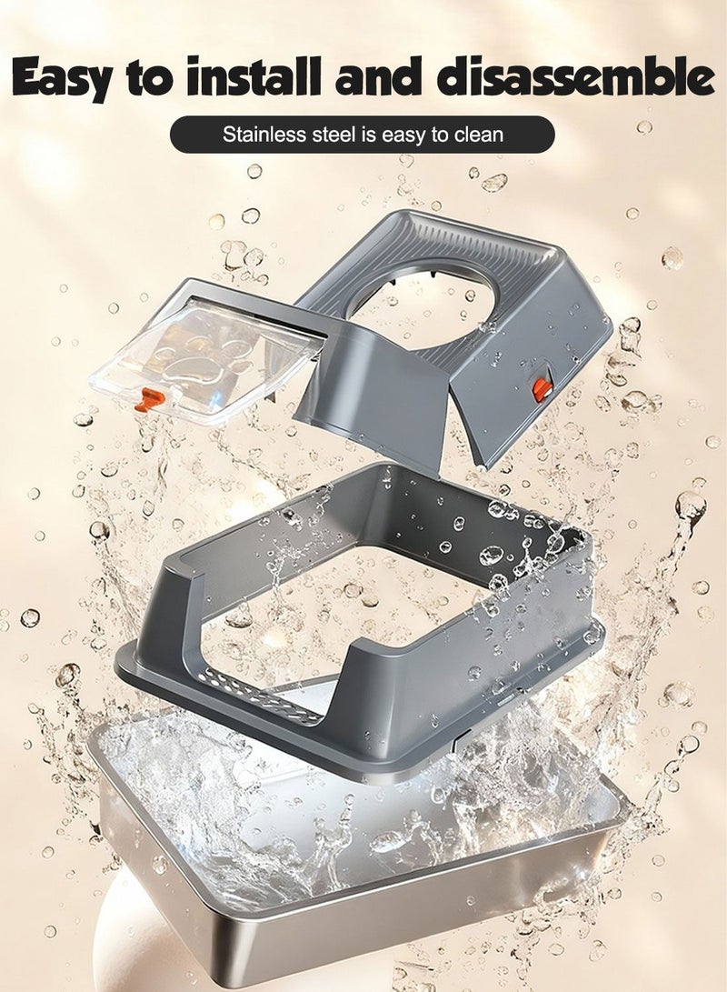 كيدل صندوق فضلات قطط مغلق بالكامل، مرحاض قطط مغطى بالكامل، سعة كبيرة - Image 2